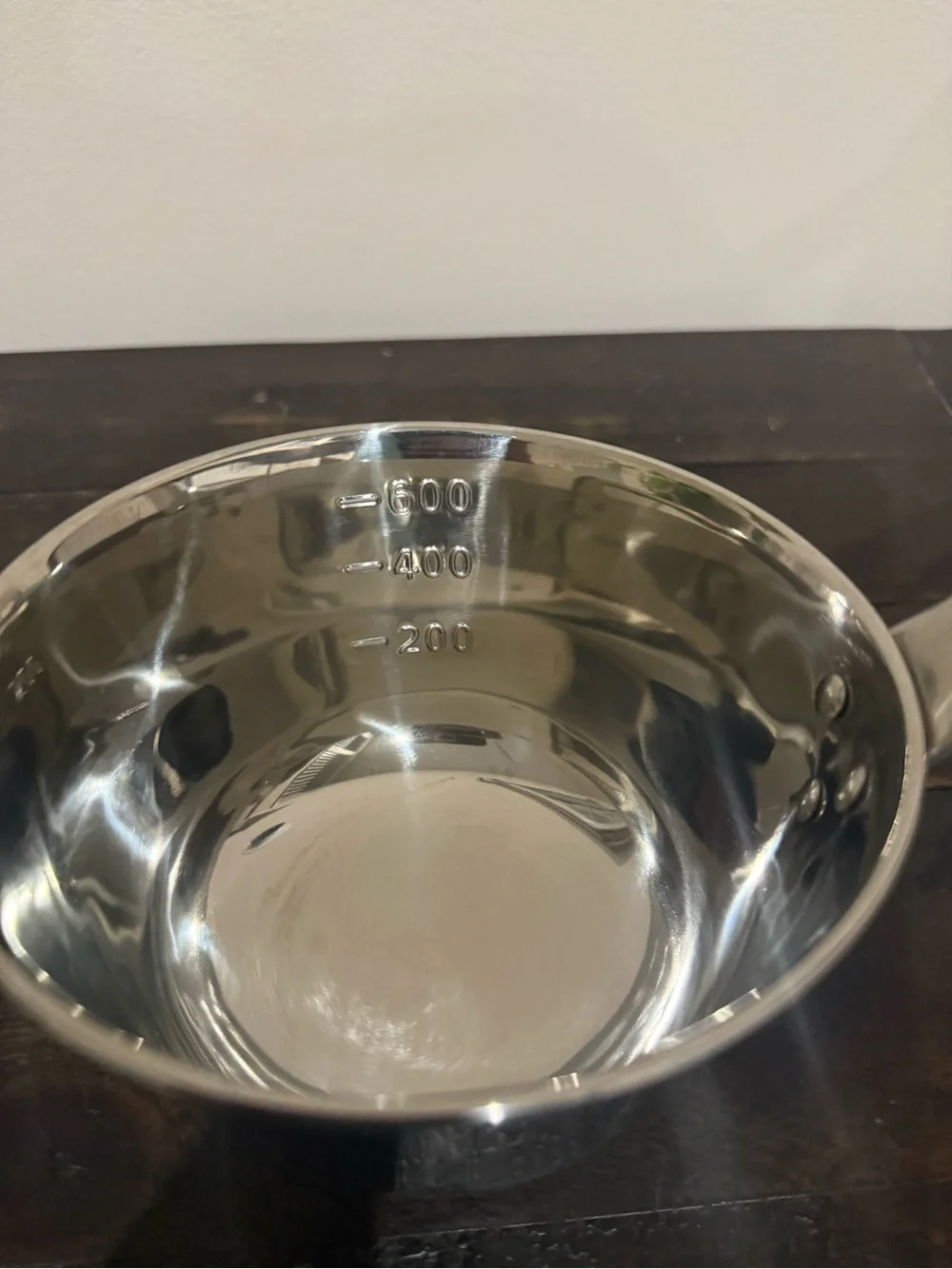 Stainless Steel Measuring Ladle 23 ounces with 15” Blue Handle